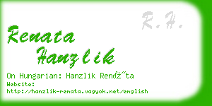 renata hanzlik business card